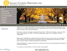 Tablet Screenshot of legacycapitalpartners.net